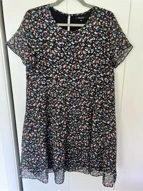 Madewell Tiered Mini Dress in Spring Prairie Size M